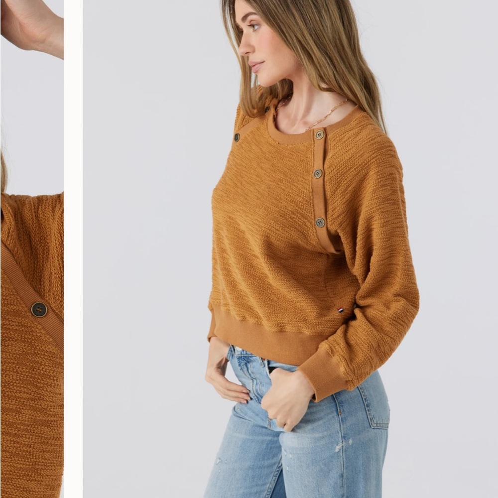 Sol Angeles Marin Slub Crewneck Sweater     - L (NWT) - Picture 5 of 5